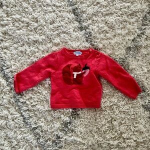 Jacadi Pink Wool/Cashmere pullover Sweater with squirrel - 24M - like new